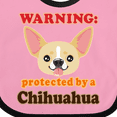 thumbnail image 4 of Inktastic Protected by a Chihuahua Boys or Girls Baby Bib, 4 of 4