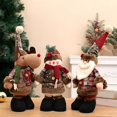 thumbnail image 1 of Ganfancp Papá Noel Muñeco de Nieve Reno Figurita Decoración con Altura Ajustable Decoración de Escritorio de Navidad Ofertas Del Día Sólo En Línea 1 Muñeca, 1 of 6