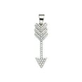 thumbnail image 2 of Wellingsale 14k White Gold CZ Cubic Zirconia Arrow Pendant (Size : 27 x 6 mm), 2 of 4