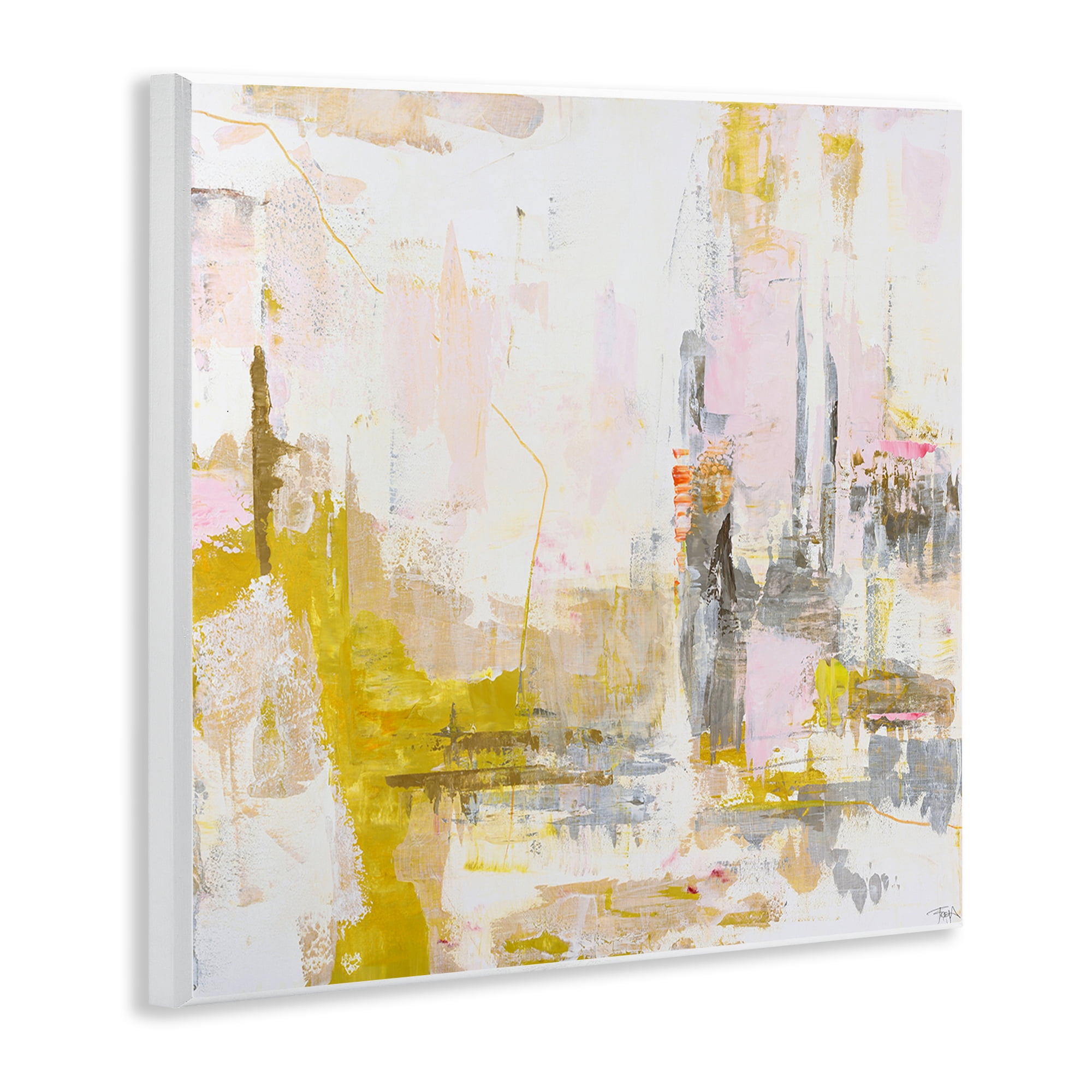 Stupell Industries New Age Yellow Abstract Wall Plaque Art, design by Design Fabrikken