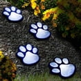 thumbnail image 2 of 4 solar dog animal paw print Lights garden statue lantern LED path 3" light lamp, 2 of 7