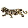 thumbnail image 4 of Dayesque Small Hand-Carved Brass Tiger Figurine Miniature Animal Statue Vintage Office Desk Decor Elegant Ornament, 4 of 8