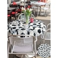 thumbnail image 5 of Outdoor Tablecloth with Umbrella Hole for Patio/Picnic/Party/Camping, Dense Soccer Balls Waterproof Table Cloth Round Cover Washable, Black White Footballs (Dia 54"), 5 of 9
