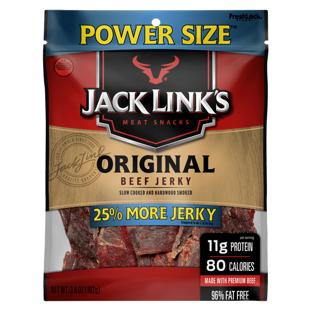 Jack Links Beef Jerky, Original, 3.6oz - Walmart.com - Walmart.com