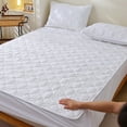 thumbnail image 3 of Hiroekza Premium Quilted Full Size Fitted Sheet - Winter Warm, Breathable, Non-Slip Mattress Protector - Super Soft Polyester with Ultimate Comfort White, 3 of 5