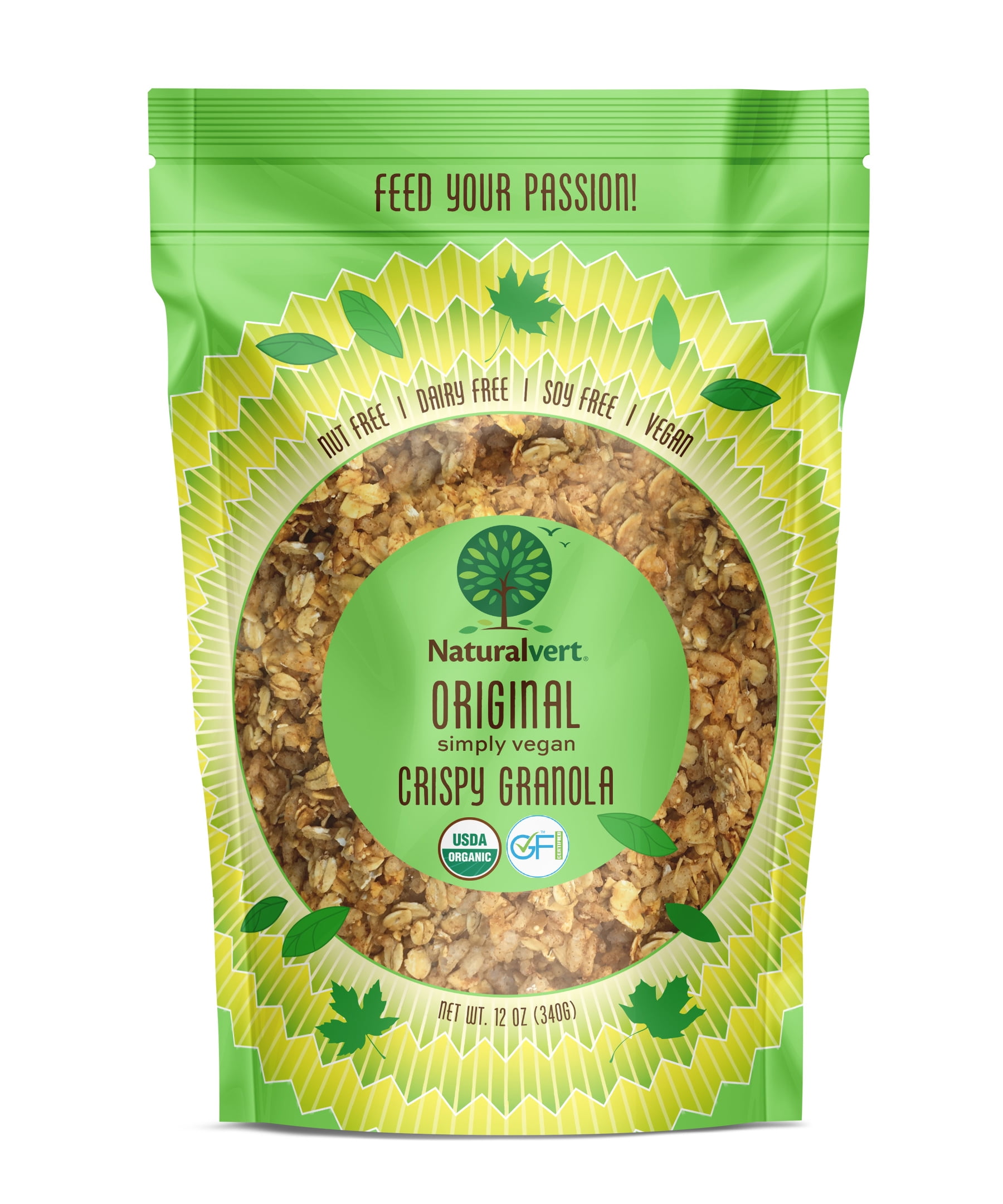Naturalvert Organic, Gluten free, Vegan granola- Original Vegan (12oz)