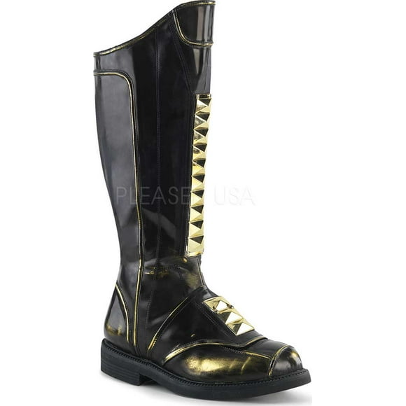 mens knee high heel boots