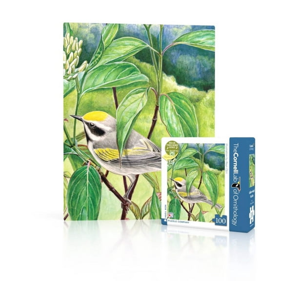 New York Puzzle Company Golden-winged Warbler Mini 100 Piece Mini Puzzle