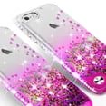 thumbnail image 4 of Compatible for Apple iPhone 8 Case, iPhone 7 Case, with [Temper Glass Screen Protector] SOGA Diamond Glitter Liquid Quicksand Cover Cute Girl Women Phone Case [Cear/Pink], 4 of 5