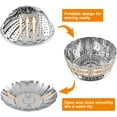 thumbnail image 3 of Vegetable Steamer Baskets Folding Expandable Steamer Inserts for Instant Pot Accessories, Safety Tool, Stainless Steel, Pressure Cooker, Pot in Pot, Food Steamer Cooking(fit pots for 6" to 10"), 3 of 7