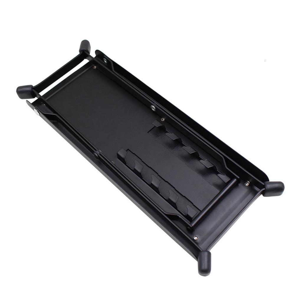 Yihuala Metal Guitar Footstool Foldable Footrest, Adjustable Height Wood Folding Guitar Pedal for Guitar Bass