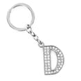 thumbnail image 3 of Simple Stylish Letter Key Chain Metal Rhinestones Key Ring Alphabet Keychain Bag Pendant Charm Birthday Gift (Letter D), 3 of 5