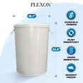 thumbnail image 3 of Plexon Large Metal Trash Can with Lid 20 Gallon, Decorative Outdoor Trash Can, Heavy Duty Galvanized Metal Bucket with Lid for Kitchen Garage Farmhouse, Beige, 3 of 10