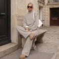 thumbnail image 6 of SUNBS Lounge Sets for Women 2 Piece Sweatsuits Mock Neck Sweatshirt Outfits for Women Fall Oversized Loungewear Sweatpants, 6 of 9