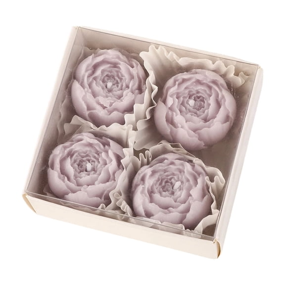 KUNPENG 4 Pack Scented Rose Flower Gifts Candles for Women, Candles for spa, Yoga, Meditation, Dinner, Valentine's Day Decorations