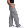 thumbnail image 5 of GUACER No Boundarie Cotton Linen Pants for Women, High Waisted Wide Leg Trousers with Button Closure & Pockets Work Pants, 5 of 6