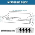 thumbnail image 3 of H.VERSAILTEX Plush Velvet 4-Piece Sofa Slipcover, Stretch Elastic Furniture Protector, Fits 98–105 Inch Extra Large 3-Cushion Couch, Stone Blue, 3 of 6