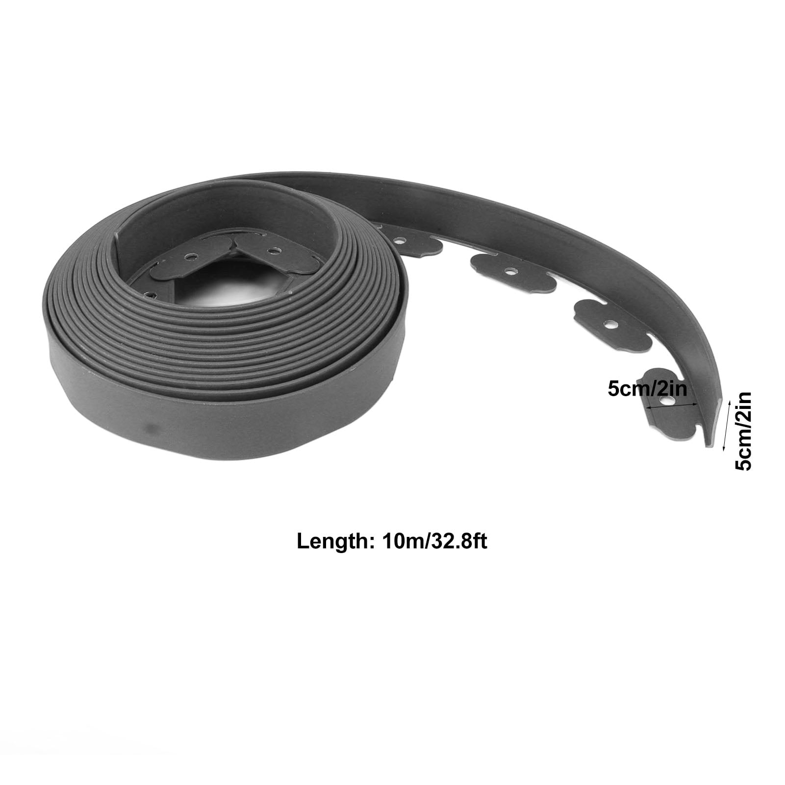 Suodoka Landscape Edging Kit PE L Shaped Easy Deformation No Dig Garden Border Edging for Landscaping Grey 2 x 2 x 393.7 inches / 5 x 5 x 1000 cm Includes 30 Spikes