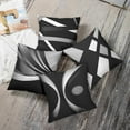 thumbnail image 4 of Set of 4 Black Throw Pillow Covers Modern Abstract Grey Stripes Gray White Acrylic Bold Decorative Pillow Cases Home Decor Square 20x20 Inches Pillowcases, 4 of 6