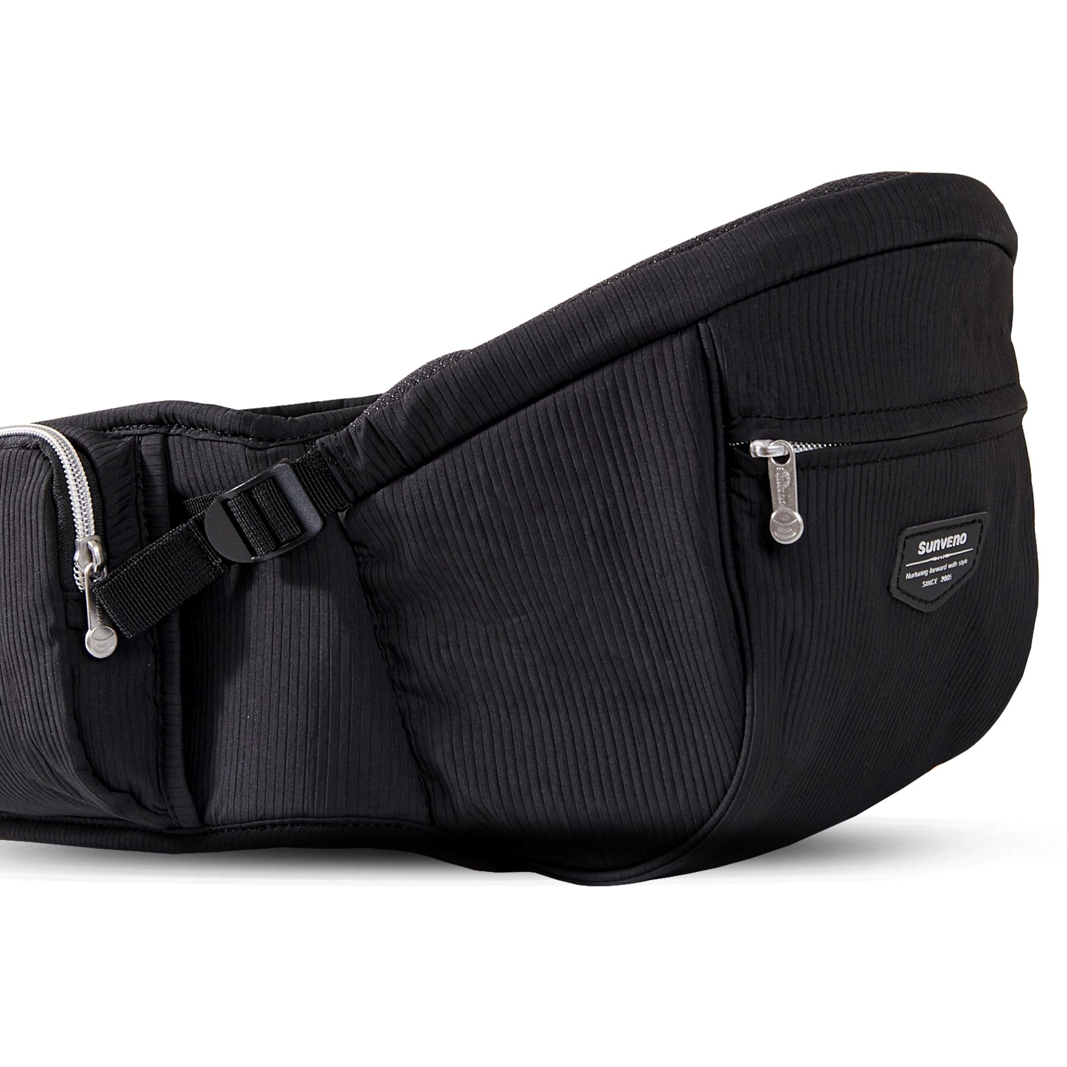 Sunveno Ergonomic Hip Baby Carrier with Seat, Adjustable Waistband & Storage Pockets, Newborn to Toddler up to 45 lbs