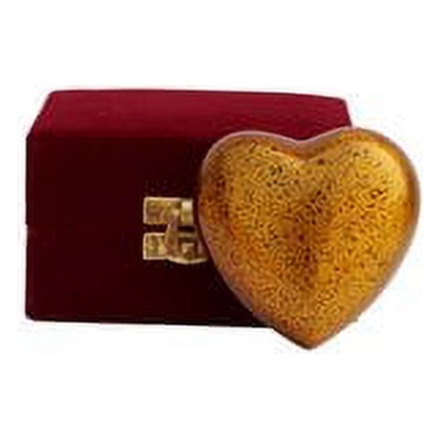SHREYAS Heart Shaped YELLOW BLACK DOT Cremation URNs for Human & Pet Ashes Keepsake Vase Highly Durable