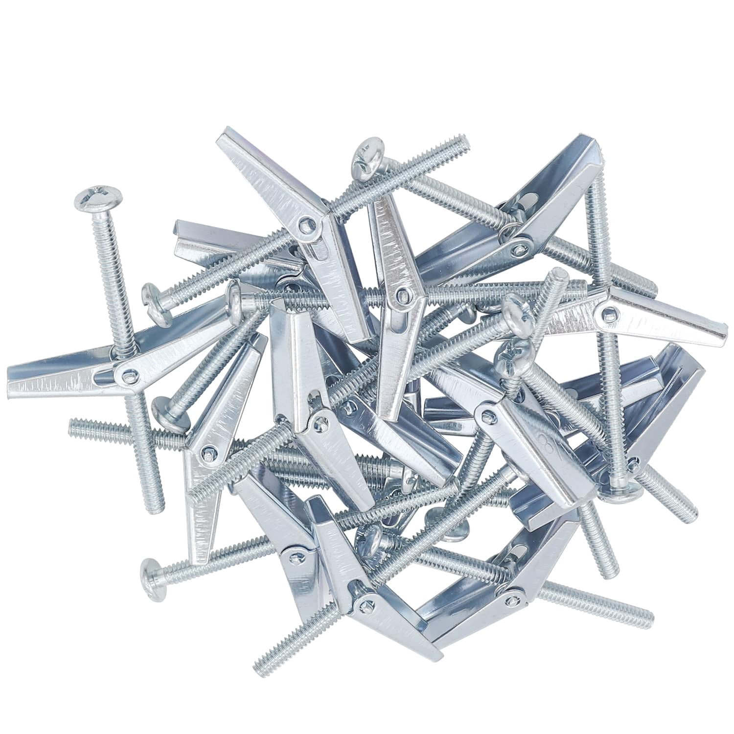 10 Pieces 1/4 Inch Toggle Anchors for Drywall, Anchor Bolts, Drywall Anchors, Screws with Anchors, Wall Anchors for Hanging Heavy Items on Drywall