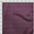 thumbnail image 4 of oneOone Georgette Viscose Dark Magenta Fabric Leaves Dress Material Fabric Print Fabric By The Yard 42 Inch Wide, 4 of 5