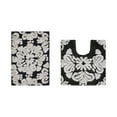 thumbnail image 5 of Better Trends 2 Piece Bathroom Rug Set 100% Cotton Extra Soft Tufted Bath Rug Water Absorbent Non-Slip Bath Mat Machine Washable (Charcol) Medallion Collection, 5 of 8