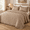 Grey-King 106x96, variant on Gray Queen 96x92 Stone-Washed Microfiber Farmhouse Ruffled Quilt Bedding Set