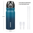 thumbnail image 6 of BJPKPK 18oz Insulated Water Bottle With Straw Stainless Steel Double Wall Water Bottles BPA-Free Leak Proof Thermos With Lockable Flip Lid And Soft Silicone Spout,Indigo Black, 6 of 7