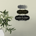thumbnail image 3 of Designer Linen Closet Sign (Black) - Small, 3 of 4