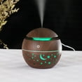 thumbnail image 1 of COM1950s Portable Humidifier and Essential Oil Diffuser,Mini Cool Mist Ultrasonic Humidifier with Color Changing Night Light,Wood Grain Design for Room and Office, 1 of 9