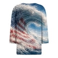 thumbnail image 5 of CONZONE 4Th Of July Womens T-Shirts 3/4 Sleeve Independence Day T Shirts for Women Casual V Neck Patriotic America Flag Graphic Lightweight Tees Soft Cozy Tops, 5 of 5