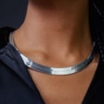 thumbnail image 4 of Sterling Silver 925 Herringbone 120 Chain 11mm High Polished Made in Italy 18" Jewelry Female Unisex, 4 of 5