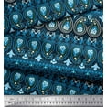 thumbnail image 2 of Soimoi Moss Georgette Fabric Damask & Paisley Ethnic Printed Fabric 1 Yard 42 Inch Wide, 2 of 3
