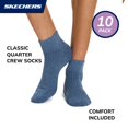 thumbnail image 2 of Calcetines Skechers para Hombre 10 Pares, Media Felpa Clásicos de Corte Cuarto, 2 of 6