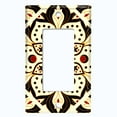 thumbnail image 5 of Metal Light Switch Plate Cover Red Yellow Mandala Flower Tile Pattern MDL028, 5 of 13