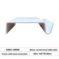 thumbnail image 1 of Mesa de centro de madera maciza, escritorios de madera curvada para ordenador, mesa de té central baja portátil, muebles para sala de estar, almacenamiento lateral, 1 of 4
