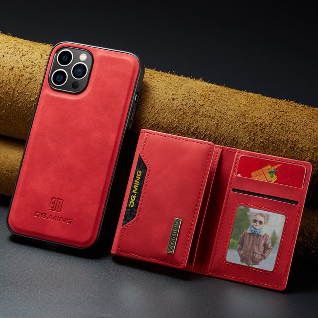 Funda magnética de cuero desmontable con tarjetero para iPhone 14 Pro Max 13 12 11 Mini X XS XR 7 8 Plus SE 2022