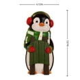 thumbnail image 7 of Light‑Up Christmas Penguin Resin Statue, Winter Penguin Figurine with Earmuffs Scarf and Mini Sled, LED Lighted Festive Sculpture for Indoor Porch Tabletop Holiday Home Decor, 7 of 7