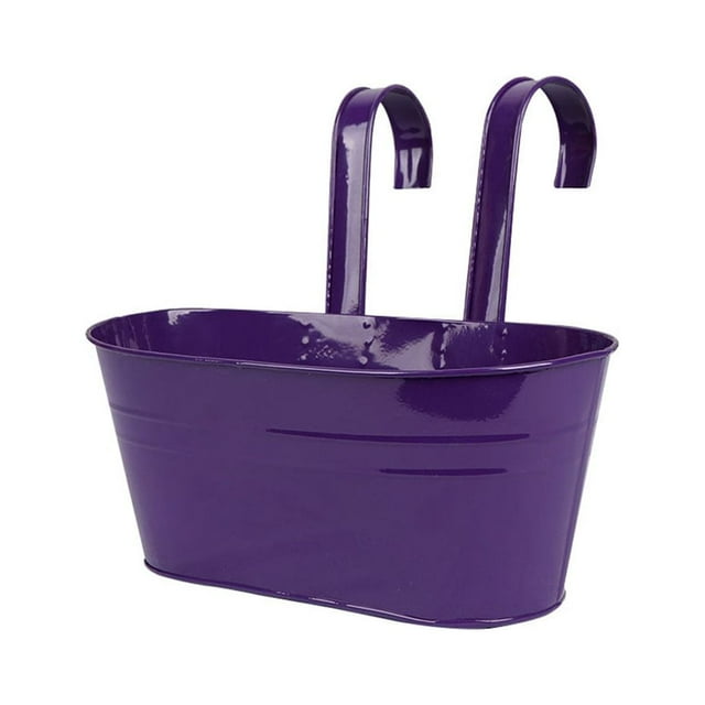 Guardoinrt Balcony Planters Railing Hanging Convenient Solution For Small Spaces Strong Purple 1Set