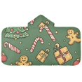 thumbnail image 5 of Yayeee Kids Hooded Towels Toddler Soft Absorbent Beach Bathing Wrap 50" x 23.5", Yellow Christmas Gingerbread, 5 of 5