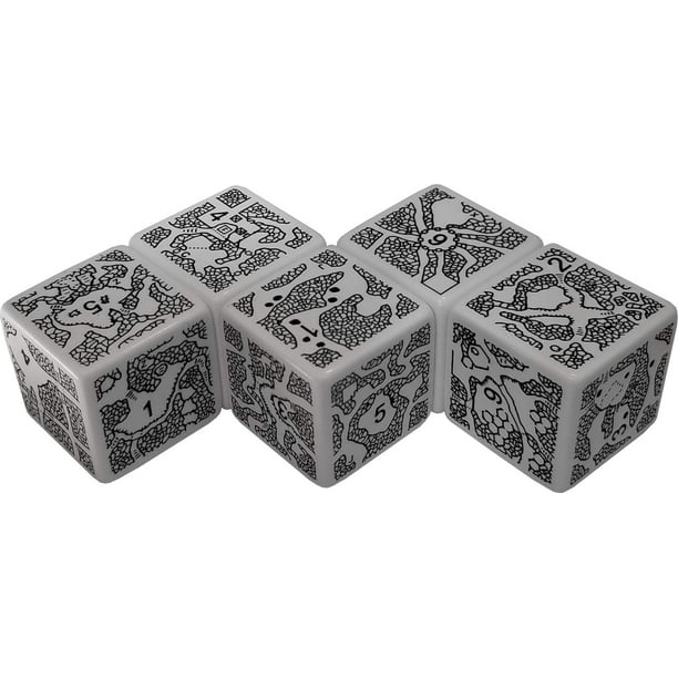 Juego de dados DungeonMorph Spellunker con 5 dados con diseños de cavernas