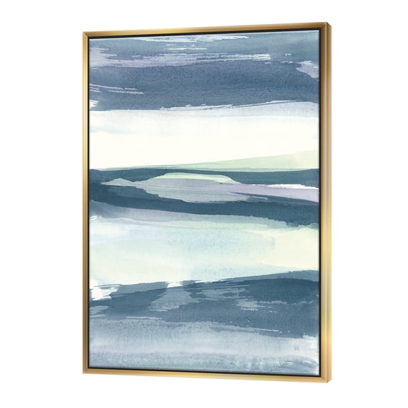 Designart ' Mint Indigo Dawn II ' Farmhouse Framed Canvas