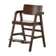 thumbnail image 2 of Silla alta de madera maciza, ajustable, resistente, para dormitorio, con reposapiés Toda la madera oscura, 2 of 8