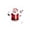 A005- Style E, variant on Christmas Wall Art Peel and Stick Wall Decals, Featuring Removable Vinyl Santa Claus, Reindeer and Christmas Tree Holiday Window Clings for Living Room Bedroom Office, Festive Red