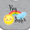 thumbnail image 4 of Inktastic Big Sister- sun and rainbow Girls Baby Bib, 4 of 4
