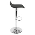 thumbnail image 3 of Ale Contemporary Adjustable Barstool In Brown Pu Leather - Set Of 2, 3 of 10