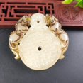 thumbnail image 4 of High-quality replica of Hetian jade from Mongolia, antique style, featuring auspicious abacus, Pixiu, and Bagua designs., 4 of 4