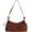 Brown, variant on Elegant Women Suede Top Handle Bag Slouchy Crossbody Shoulder Purse Chocolate Brown Hobo Fall Fashion Handbag